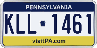 PA license plate KLL1461