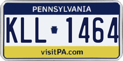 PA license plate KLL1464