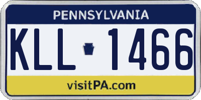 PA license plate KLL1466