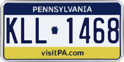 PA license plate KLL1468