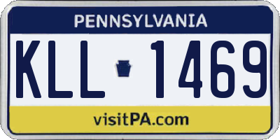 PA license plate KLL1469
