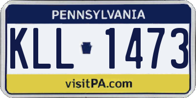 PA license plate KLL1473