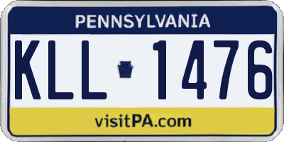 PA license plate KLL1476