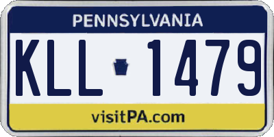 PA license plate KLL1479