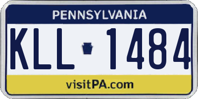 PA license plate KLL1484