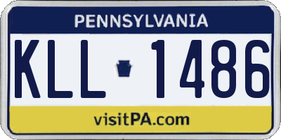 PA license plate KLL1486