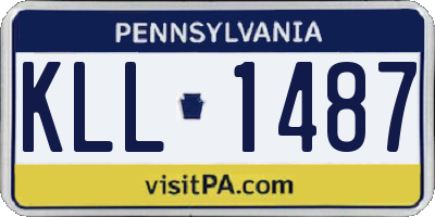 PA license plate KLL1487