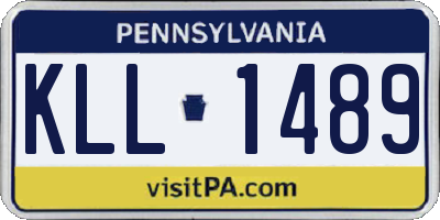 PA license plate KLL1489