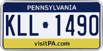 PA license plate KLL1490