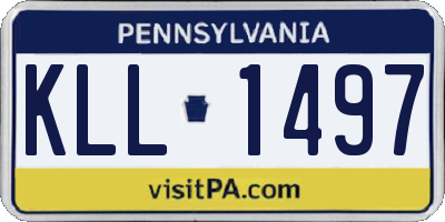 PA license plate KLL1497