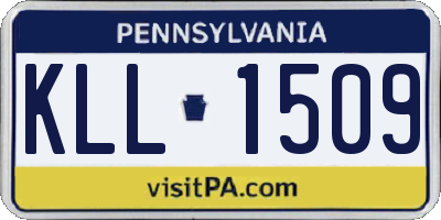 PA license plate KLL1509