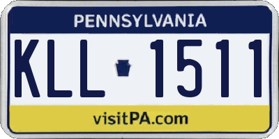 PA license plate KLL1511