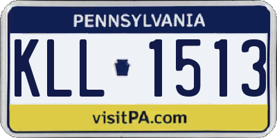 PA license plate KLL1513