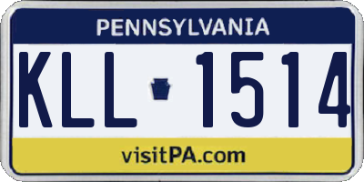 PA license plate KLL1514