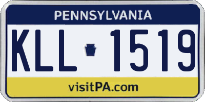 PA license plate KLL1519