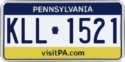 PA license plate KLL1521