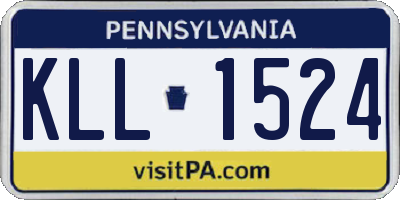 PA license plate KLL1524