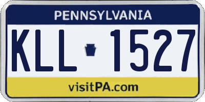 PA license plate KLL1527