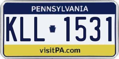 PA license plate KLL1531