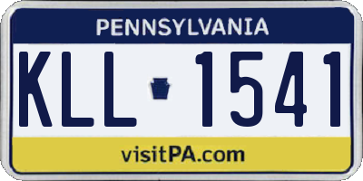 PA license plate KLL1541