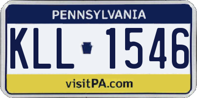 PA license plate KLL1546