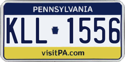 PA license plate KLL1556