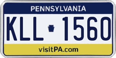 PA license plate KLL1560