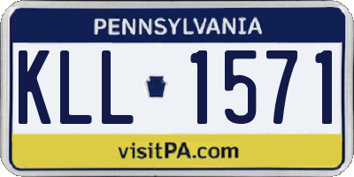 PA license plate KLL1571