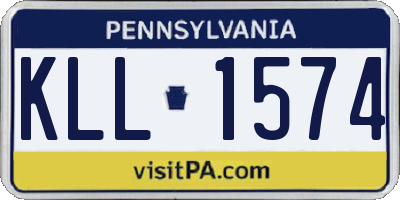 PA license plate KLL1574