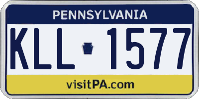 PA license plate KLL1577