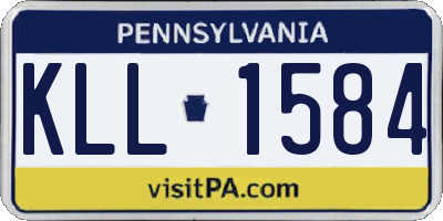 PA license plate KLL1584