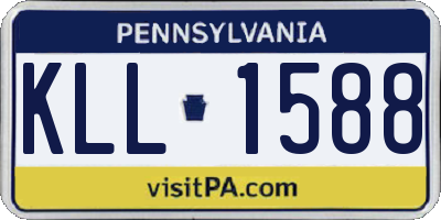 PA license plate KLL1588
