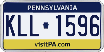PA license plate KLL1596
