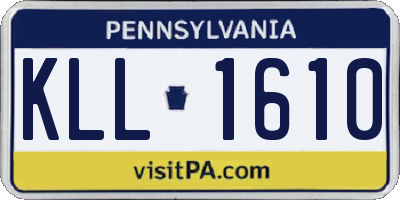 PA license plate KLL1610