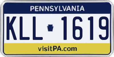 PA license plate KLL1619