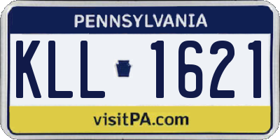 PA license plate KLL1621