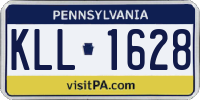 PA license plate KLL1628