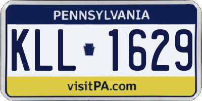 PA license plate KLL1629