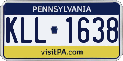PA license plate KLL1638