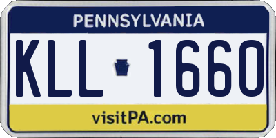 PA license plate KLL1660
