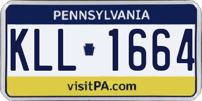 PA license plate KLL1664