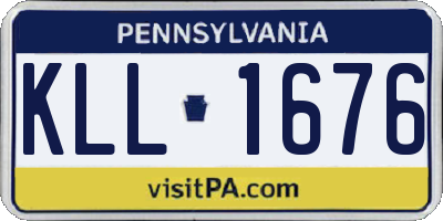 PA license plate KLL1676