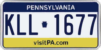 PA license plate KLL1677
