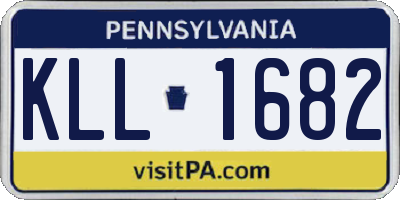 PA license plate KLL1682