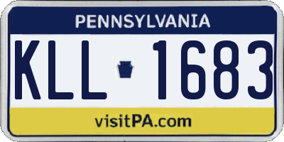 PA license plate KLL1683