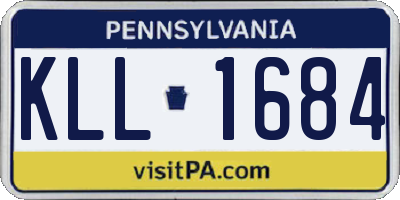 PA license plate KLL1684