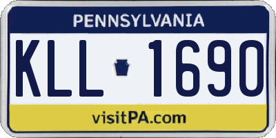 PA license plate KLL1690