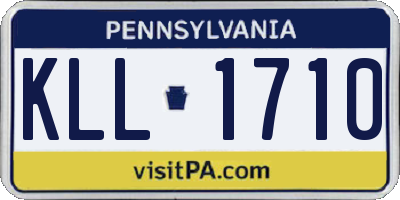 PA license plate KLL1710