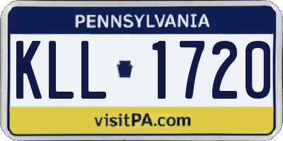 PA license plate KLL1720