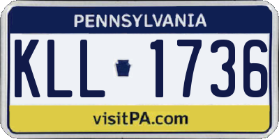 PA license plate KLL1736